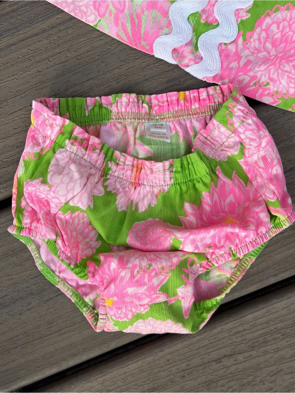 Lilly Pulitzer Girls Pink & Green Floral Dress Set